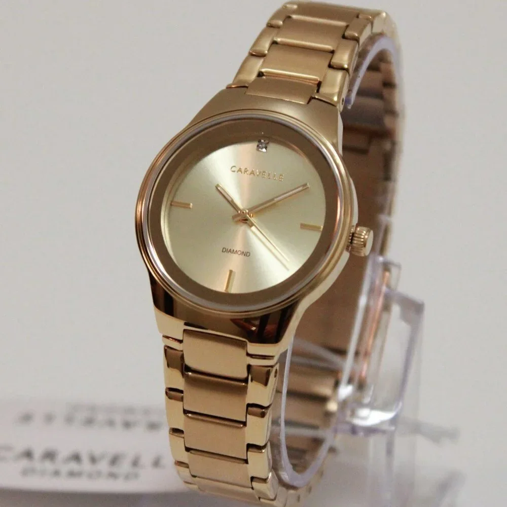 Caravelle Ladies Diamond Accent Watch By Bulova 30mm